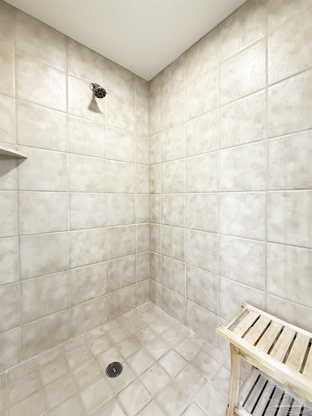 full bathroom with a tile shower