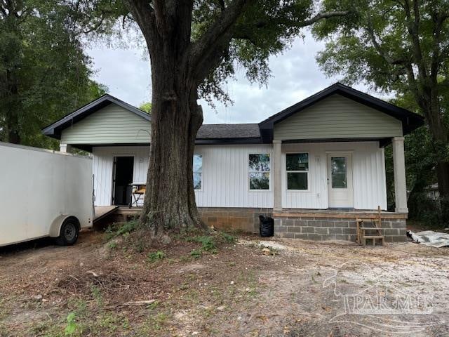 exterior space featuring covered porch