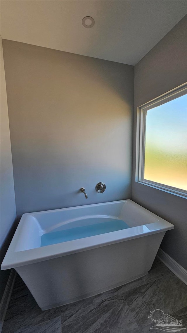 bathroom with a bathing tub