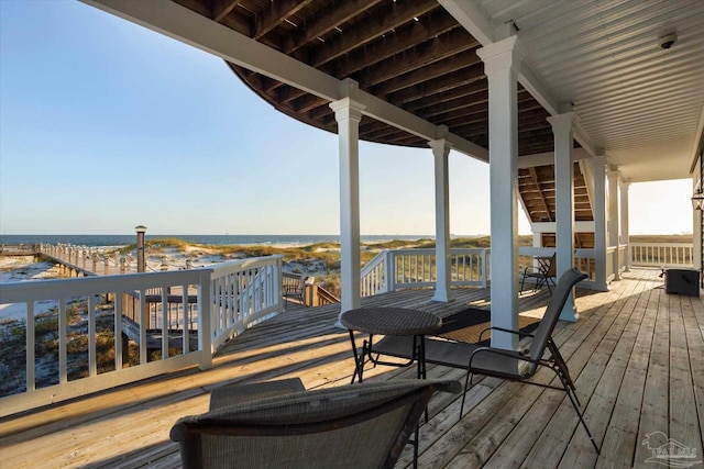1220 State Highway 180, Gulf Shores, AL 36542 - wooden terrace featuring a water view