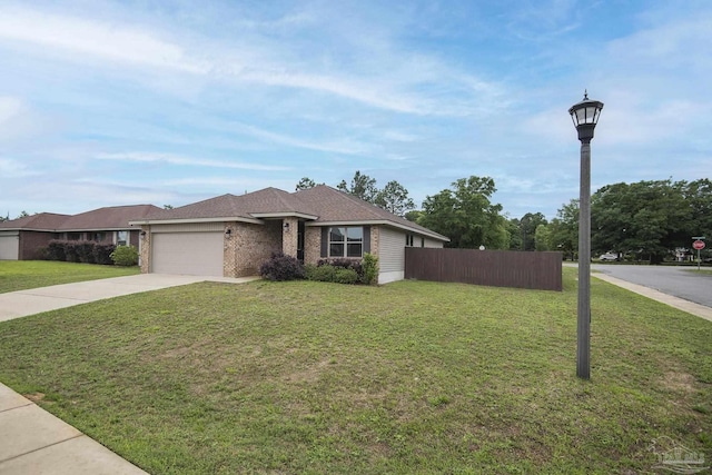 3620 Ranch Dr, Crestview, FL 32539 - ranch-style home featuring concrete driveway, a garage, and brick siding