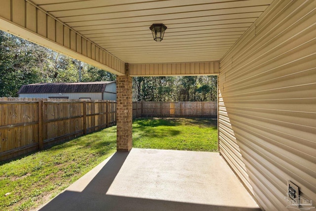 view of patio / terrace with a fenced backyard