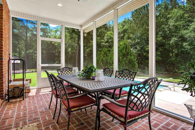 607 Goodwill Cir, Silas, AL 36919 - sunroom / solarium with outdoor dining area and view of scattered trees