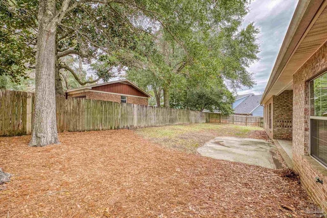 view of yard featuring a patio area