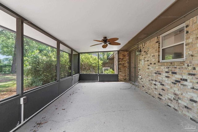 3481 Summit Blvd, Pensacola, FL 32503 - unfurnished sunroom featuring ceiling fan
