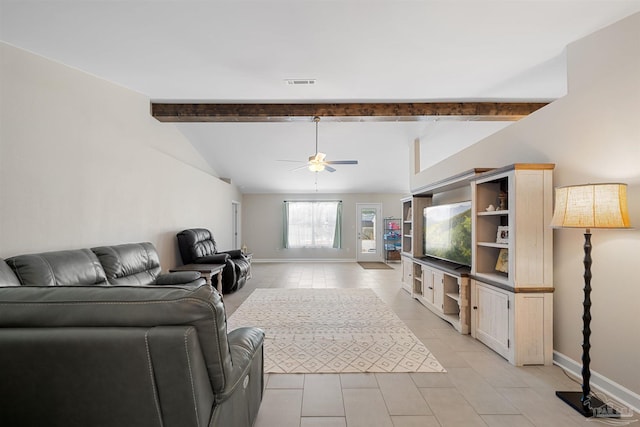 1933 Eagle Ln, Navarre, FL 32566 - living area featuring a ceiling fan and light tile patterned floors