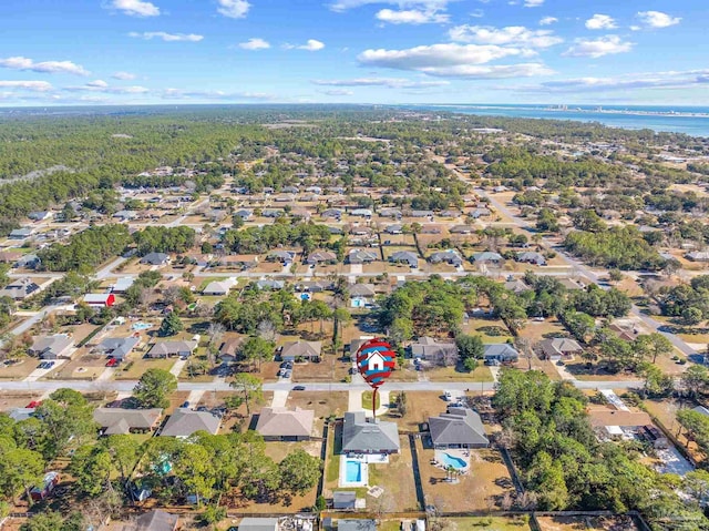 1933 Eagle Ln, Navarre, FL 32566 - aerial view of property's location featuring nearby suburban area and a nearby body of water