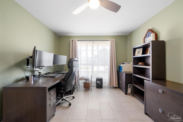 1933 Eagle Ln, Navarre, FL 32566 - office space featuring a ceiling fan and light tile patterned floors