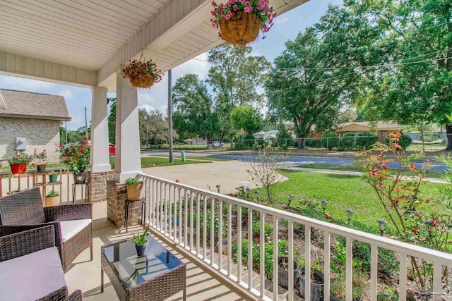 balcony with a porch