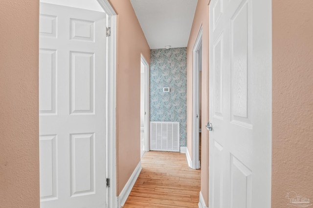 hall featuring light hardwood / wood-style floors