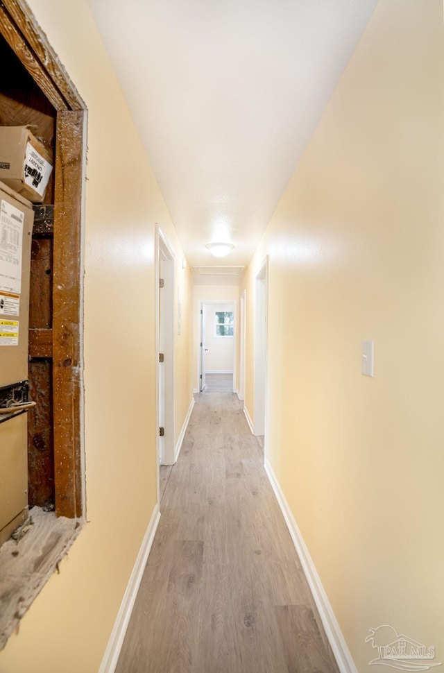 hallway featuring light hardwood / wood-style floors