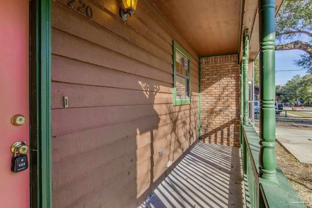 balcony with covered porch