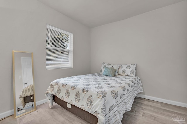 bedroom featuring light hardwood / wood-style floors