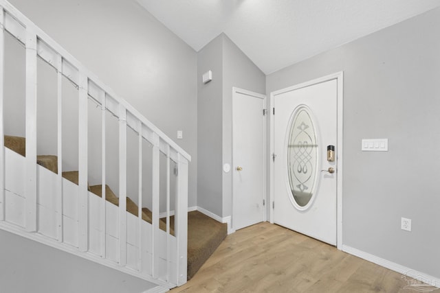 foyer featuring light wood-type flooring