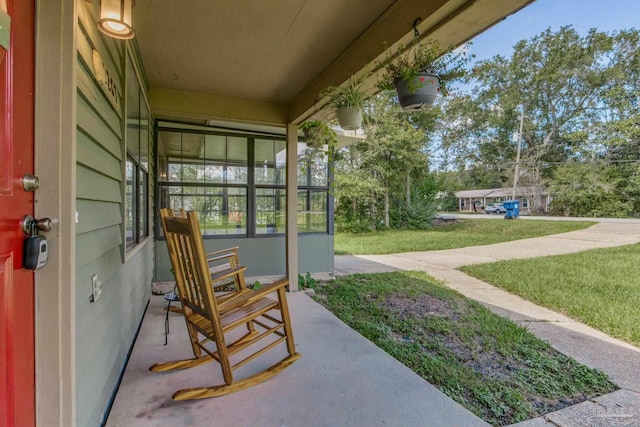 view of patio with covered porch