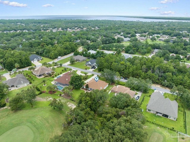 7008 Turnberry Cir, Navarre, FL 32566 - drone / aerial view featuring a water view and a residential view