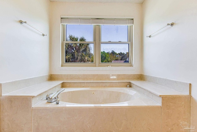 bathroom featuring a bath