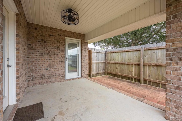 view of patio / terrace with fence