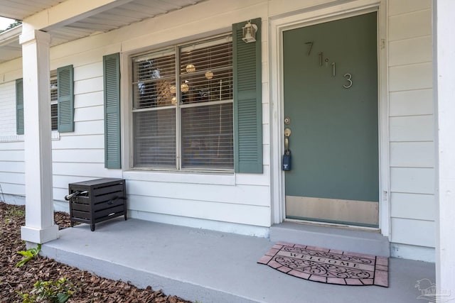 view of doorway to property