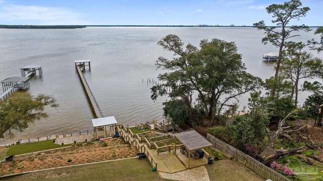 10738 Magnolia Ln, Lillian, AL 36549 - drone / aerial view featuring a water view