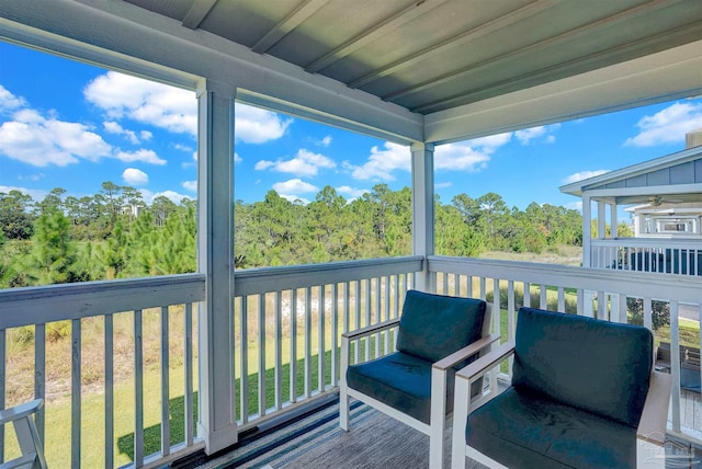 view of sunroom / solarium