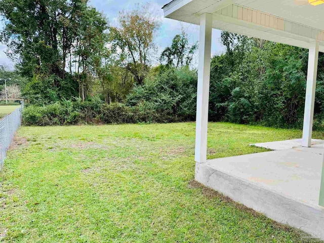 view of yard featuring a patio area