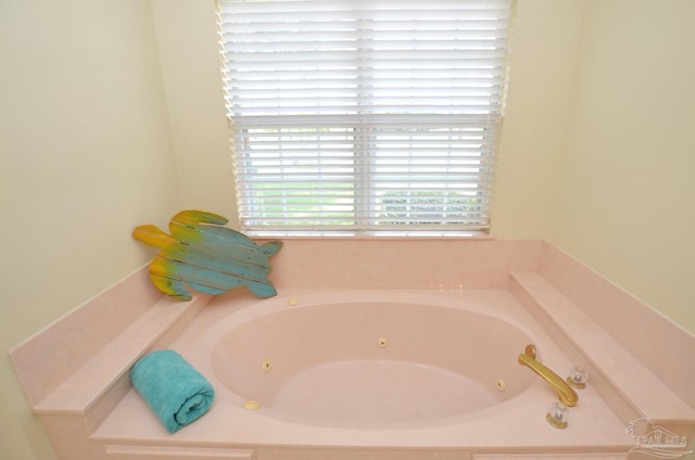 bathroom featuring a bath