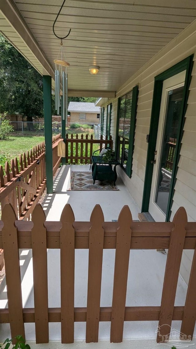 view of patio with covered porch