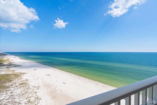 water view with a view of the beach