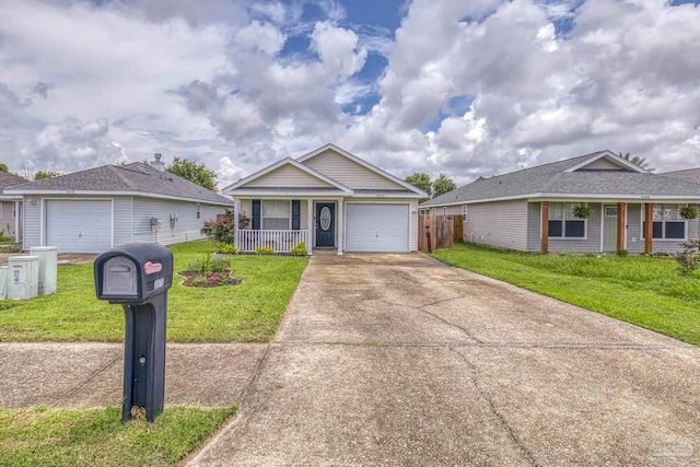 5576 Shadow Shore Pl, Gulf Breeze, FL 32563 - ranch-style house featuring a porch, concrete driveway, and an attached garage