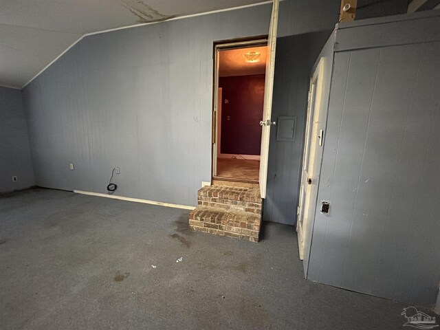 bonus room featuring lofted ceiling