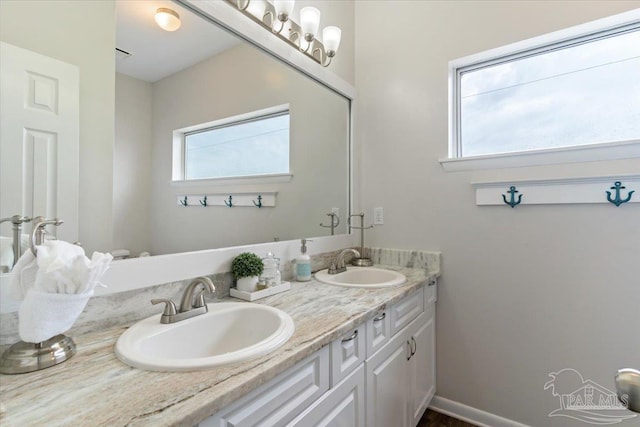 bathroom featuring vanity