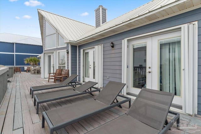 deck with french doors