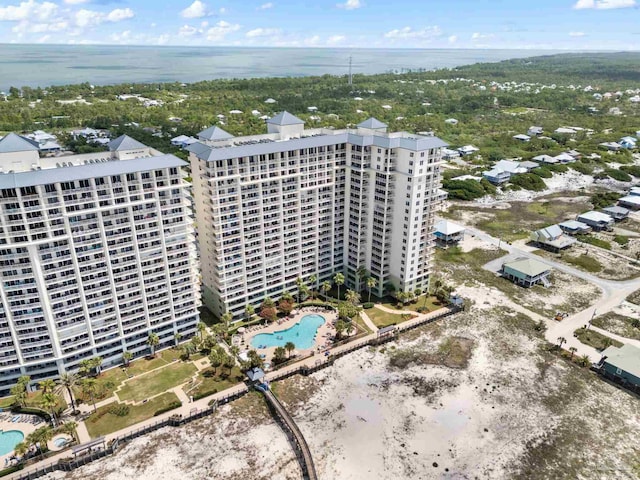375 Beach Club Trl Unit A1801, Gulf Shores, AL 36542 - bird's eye view of a pool area and a nearby body of water