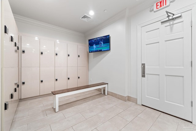 375 Beach Club Trl Unit A1801, Gulf Shores, AL 36542 - mudroom with crown molding, baseboards, and light tile patterned floors