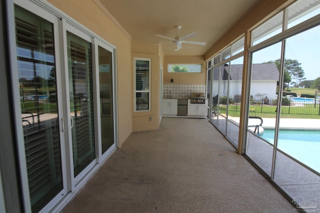 3756 Bengal Rd, Gulf Breeze, FL 32563 - exterior space featuring ceiling fan, carpet, and area for grilling