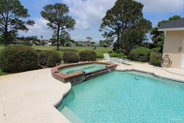 3756 Bengal Rd, Gulf Breeze, FL 32563 - view of pool with a pool with connected hot tub and a patio area