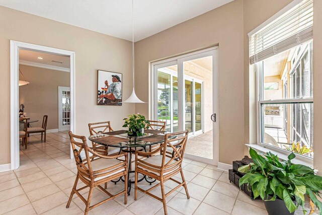 3756 Bengal Rd, Gulf Breeze, FL 32563 - dining room featuring baseboards and light tile patterned floors