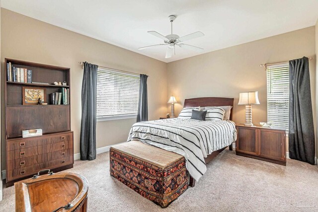 3756 Bengal Rd, Gulf Breeze, FL 32563 - bedroom featuring baseboards, ceiling fan, and carpet flooring