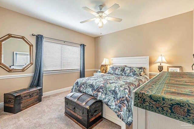 3756 Bengal Rd, Gulf Breeze, FL 32563 - carpeted bedroom featuring baseboards and a ceiling fan