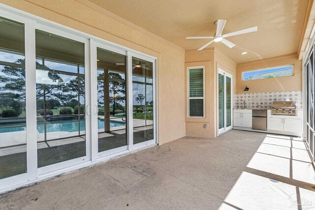 3756 Bengal Rd, Gulf Breeze, FL 32563 - unfurnished sunroom featuring a sink