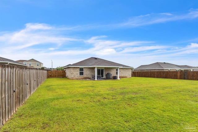 4744 Perception Cir, Milton, FL 32570 - rear view of property with a fenced backyard and brick siding