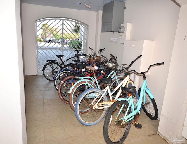 garage with bike storage