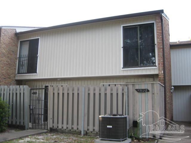 view of home's exterior featuring central air condition unit