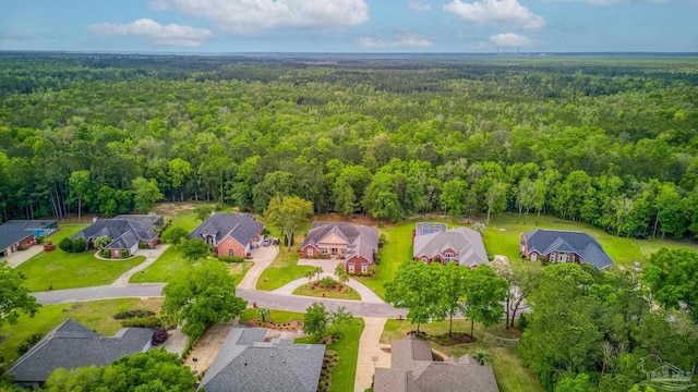 2926 Greystone Dr, Pace, FL 32571 - aerial view of residential area with a forest