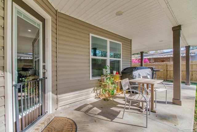 view of patio / terrace with fence