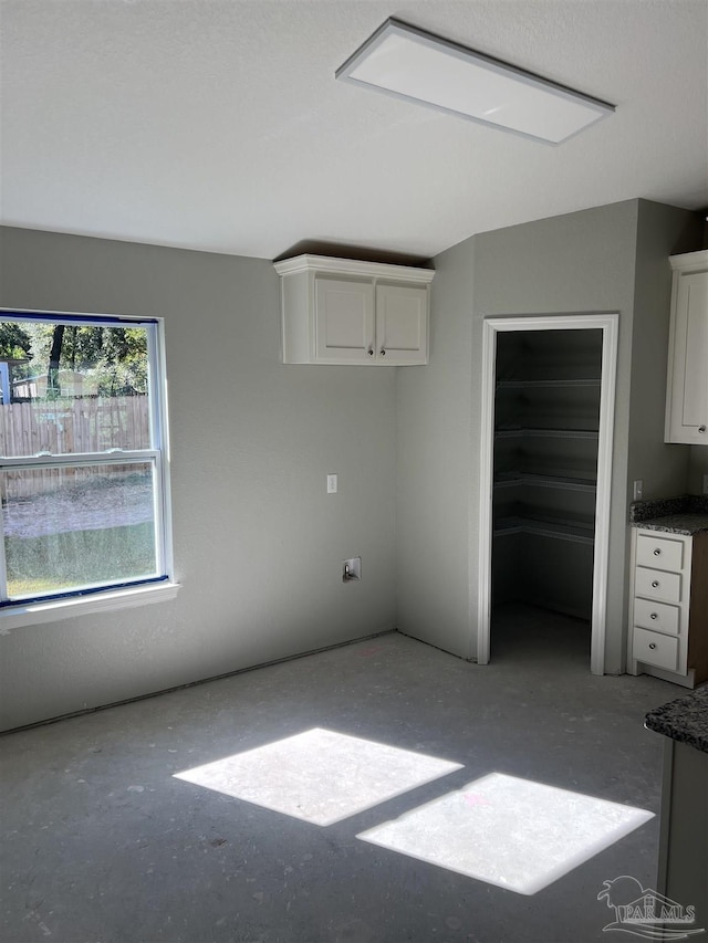 interior space with white cabinets