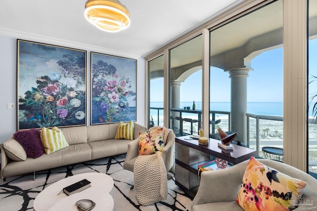 5 Portofino Dr Unit 703, Pensacola Beach, FL 32561 - living area with a water view and decorative columns