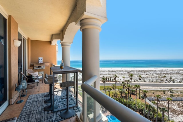 5 Portofino Dr Unit 703, Pensacola Beach, FL 32561 - balcony featuring view of water and beach