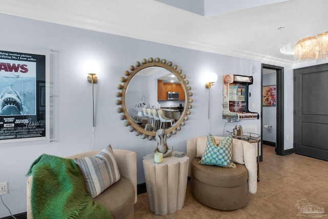 5 Portofino Dr Unit 703, Pensacola Beach, FL 32561 - sitting room with crown molding
